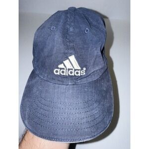 Adidas Navy Blue Adjustable Dad Hat Cap Embroidered Logo Strapback Unisex USA